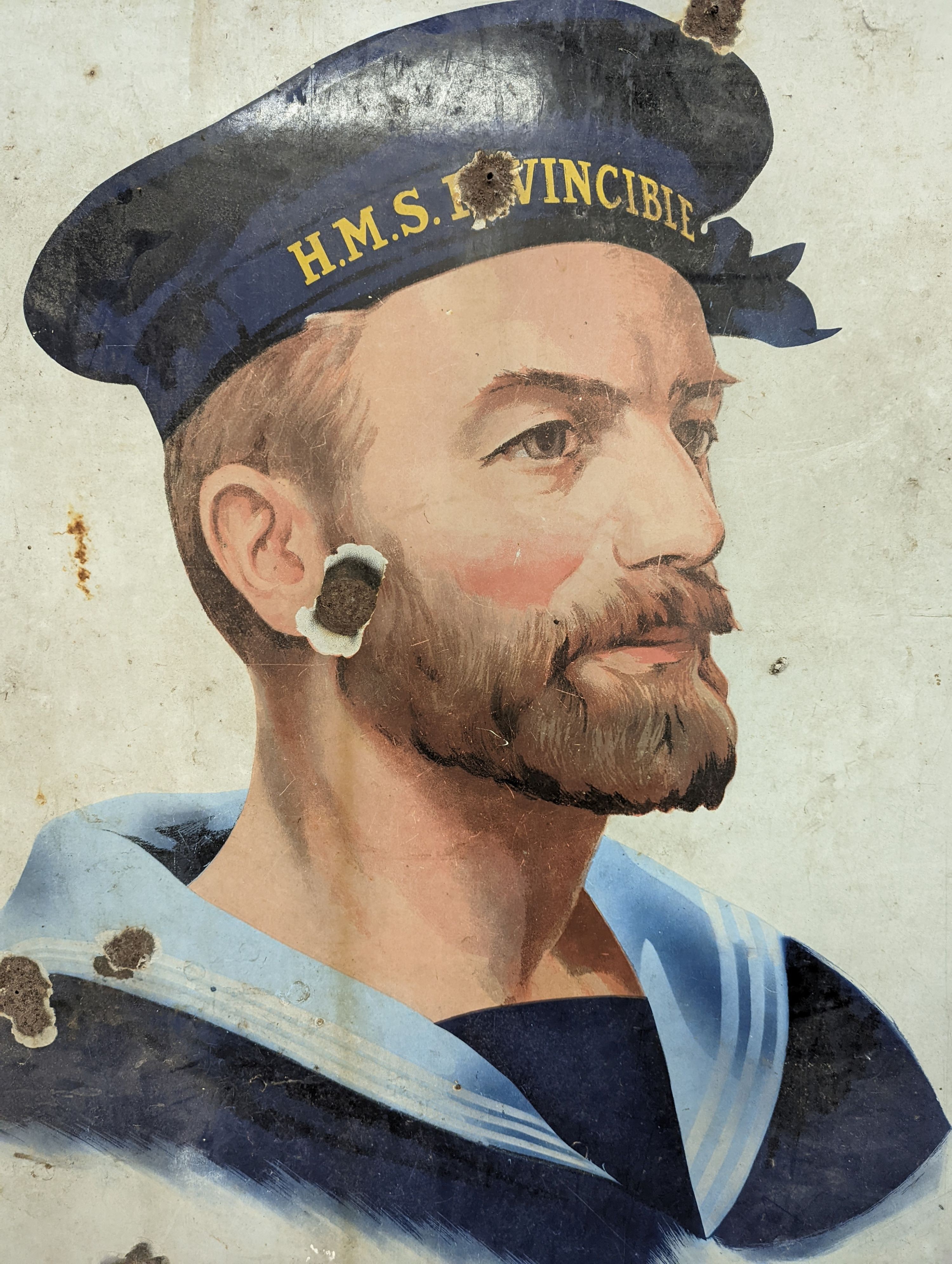 A large enamel advertising sign, 'Player's Please', length 97cm, height 148cm